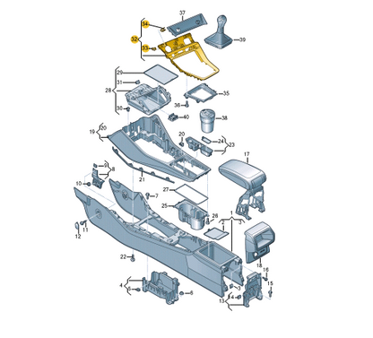 new audi q3 f3 front center console trim lhd 83b8642604t4 original