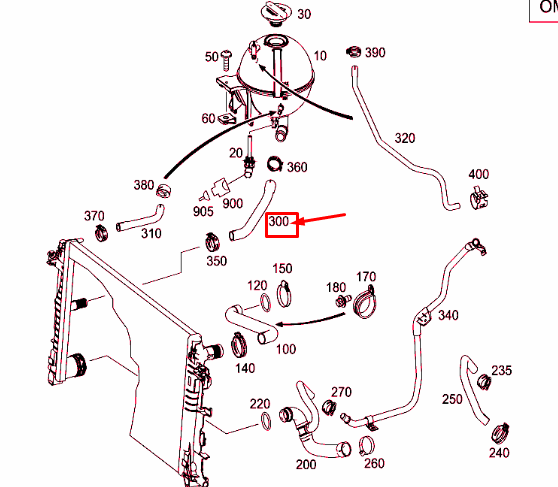 NEW MERCEDES-BENZ SPRINTER 906 RADIATOR FILLER HOSE A9065010682 ORIGINAL