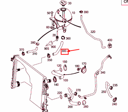 NEW MERCEDES-BENZ SPRINTER 906 RADIATOR FILLER HOSE A9065010682 ORIGINAL