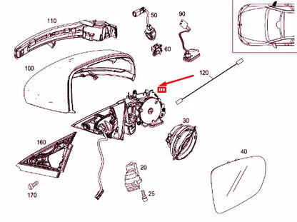 NEW MERCEDES-BENZ S W222 FRONT RIGHT DOOR MIRROR FRAME LHD A2228106200
