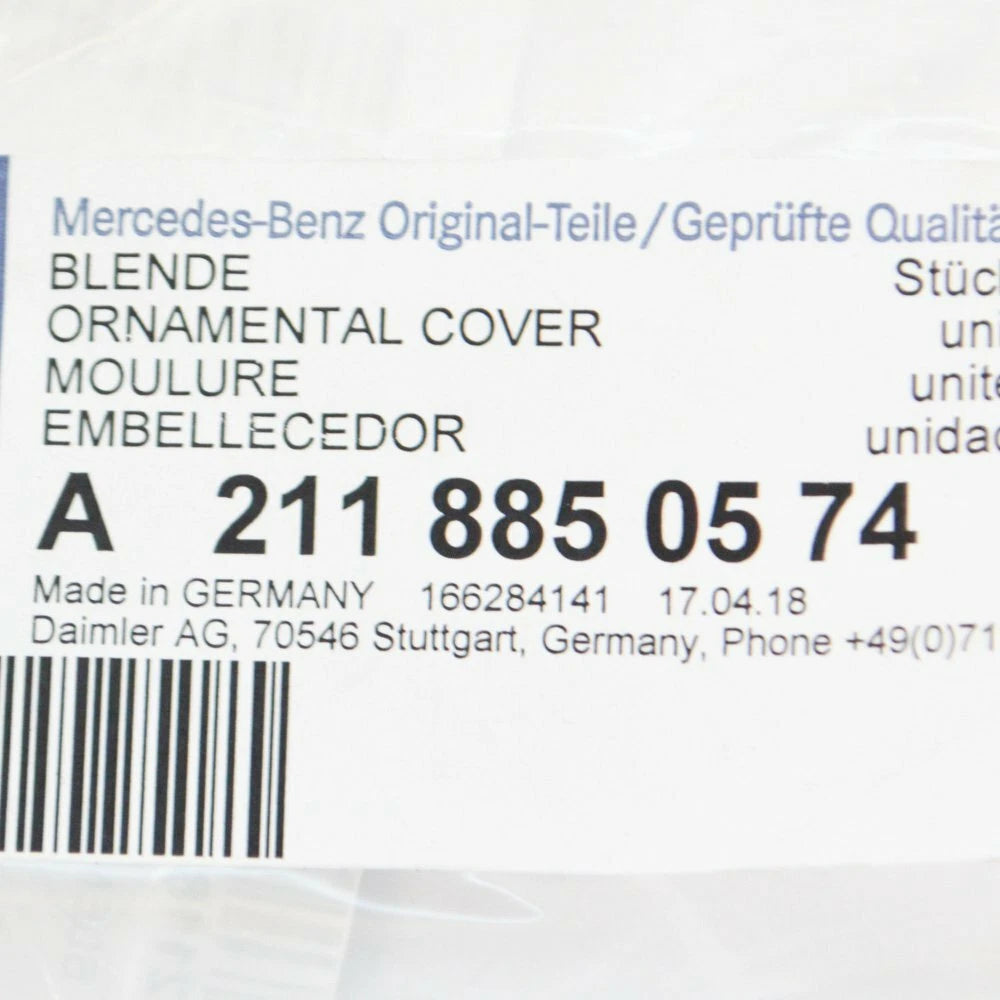 NEW MB E-CLASS W211 FRONT BUMPER LEFT DECORATIVE STRIP A2118850574 ORIGINAL