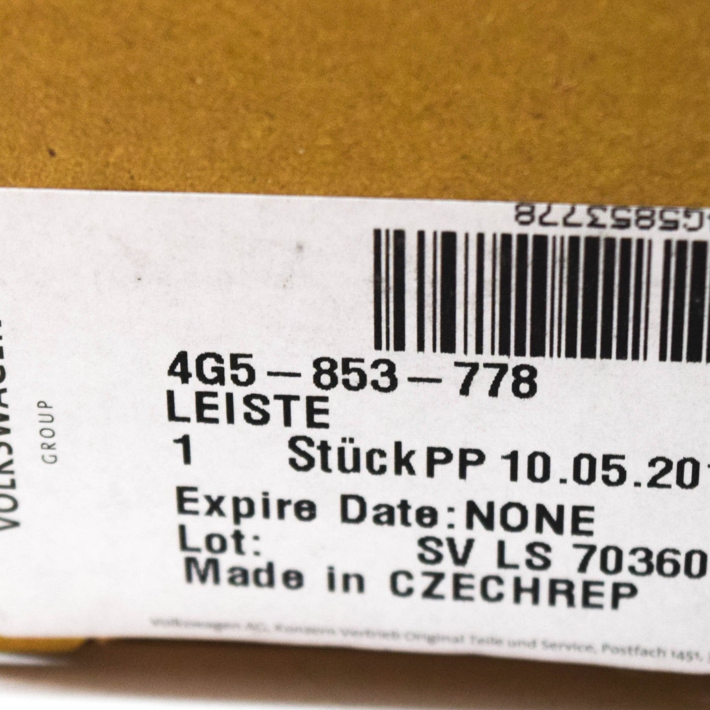 NEW AUDI A6 C7 EXTERIOR RIGHT C-PILLAR COVER TRIM 4G5853778 ORIGINAL