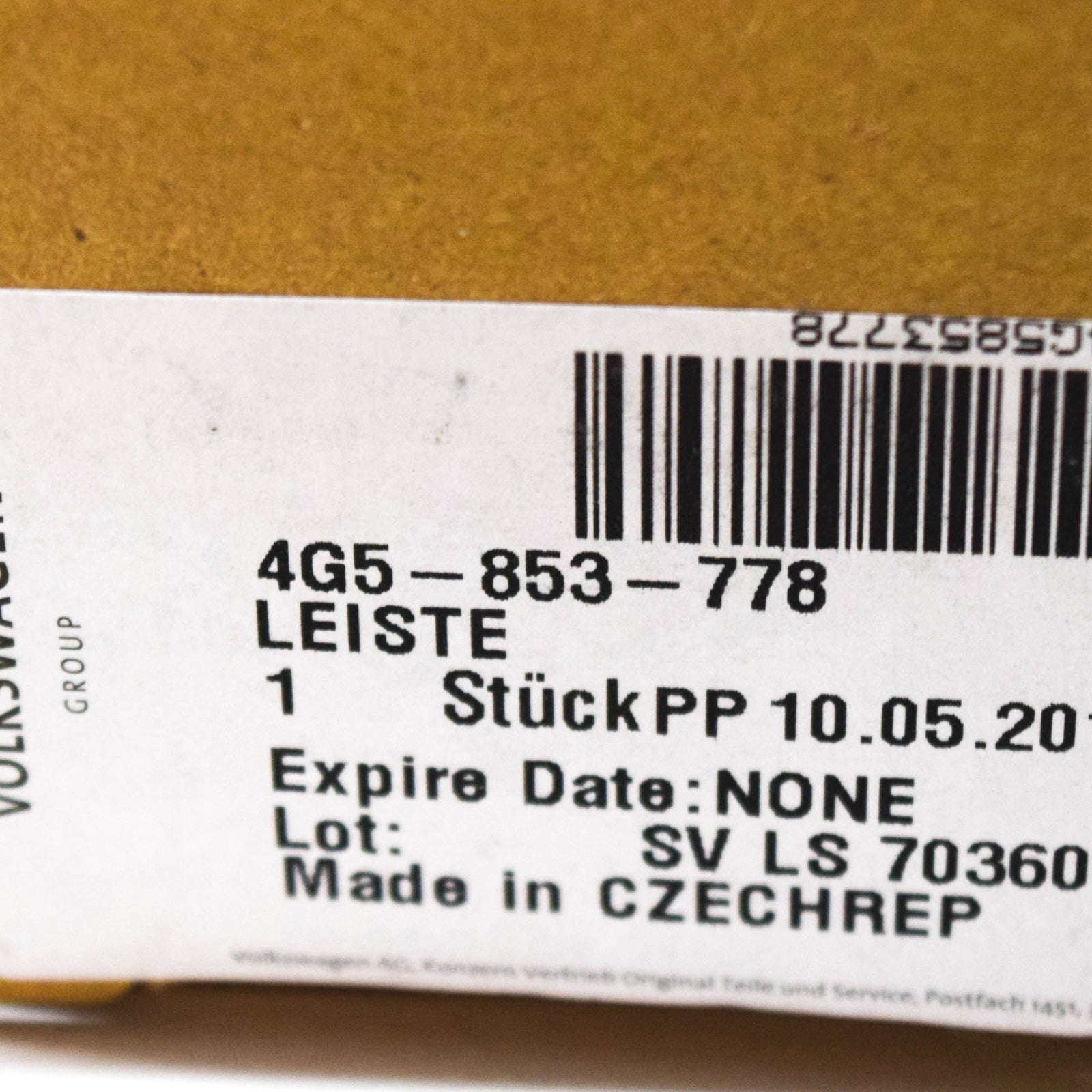 NEW AUDI A6 C7 EXTERIOR RIGHT C-PILLAR COVER TRIM 4G5853778 ORIGINAL