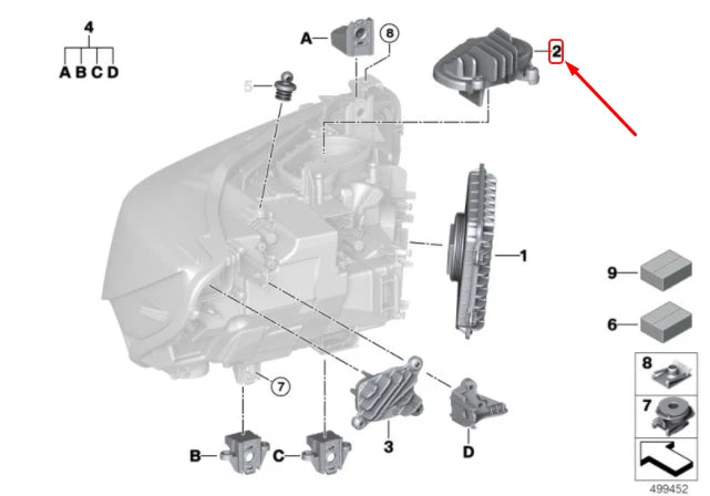 NEW BMW 4 COUPE F32 LEFT DAY TIME RUNNING LIGHT LED MODULE 63117493227 ORIGINAL