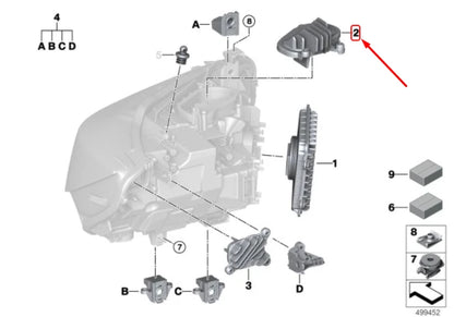 NEW BMW 4 COUPE F32 LEFT DAY TIME RUNNING LIGHT LED MODULE 63117493227 ORIGINAL