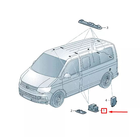 NEW VW TRANSPORTER VI T6 LED INTERIOR LIGHT SWITCH 7E0959917