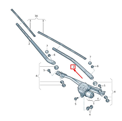 NEW AUDI A8 4H FRONT RIGHT WIPER ARM RHD 4H2955408A1P9 4H2955408A 1P9