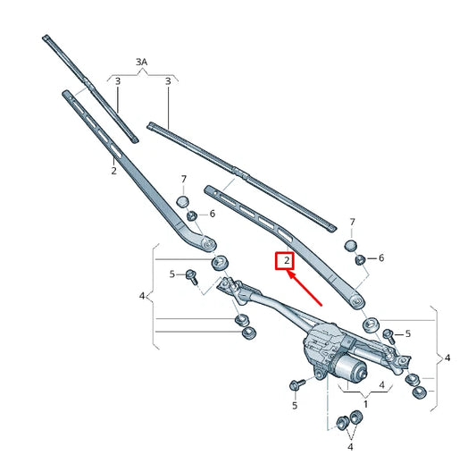 NEW AUDI A8 4H FRONT RIGHT WIPER ARM RHD 4H2955408A1P9 4H2955408A 1P9