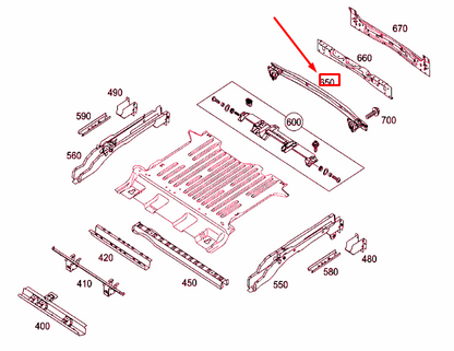 new mercedes-benz citan w415 rear cross member a4156122400 original