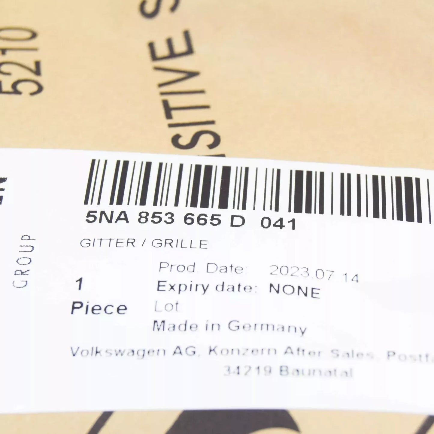 VW TIGUAN AD Front Left Vent Grille 5NA853665D041 5NA853665D 041 NEW