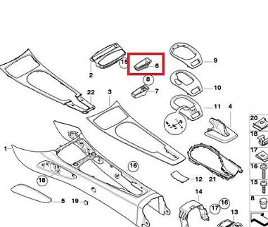 NEW BMW 1 E87 FRONT CENTER CONSOLE INSERT COVER TRIM 7026220 ORIGINAL