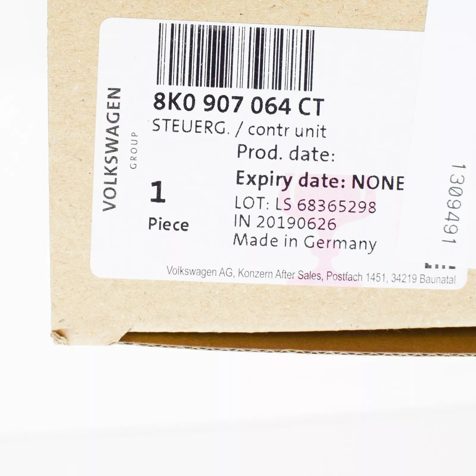 NEW AUDI A4 B8 CONVENIENCE SYSTEM CONTROL UNIT 8K0907064CT ORIGINAL