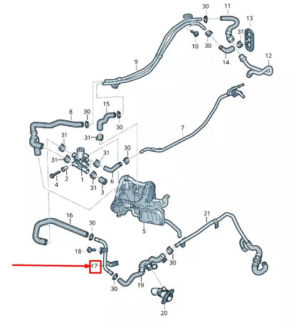 NEW AUDI TT FV ENGINE COOLANT PIPE 8W0265375B