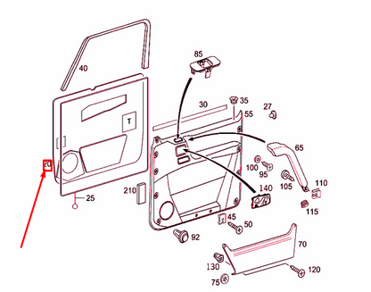 NEW MERCEDES-BENZ G W463 FRONT LEFT DOOR SEAL A4637270530 ORIGINAL
