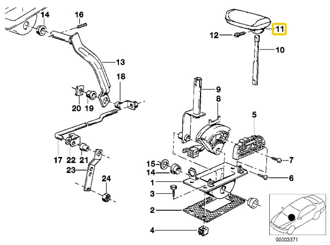 NEW BMW SERIES 3 5 6 7 Z3 AUTOMATIC TRANSMISION SHIFT KNOB 1216905