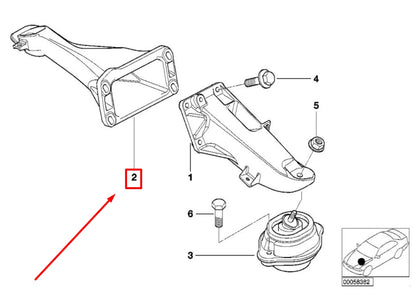 NEW BMW X5 E53 RIGHT ENGINE SUPPORTING BRACKET 22111097000 1097000 ORIGINAL