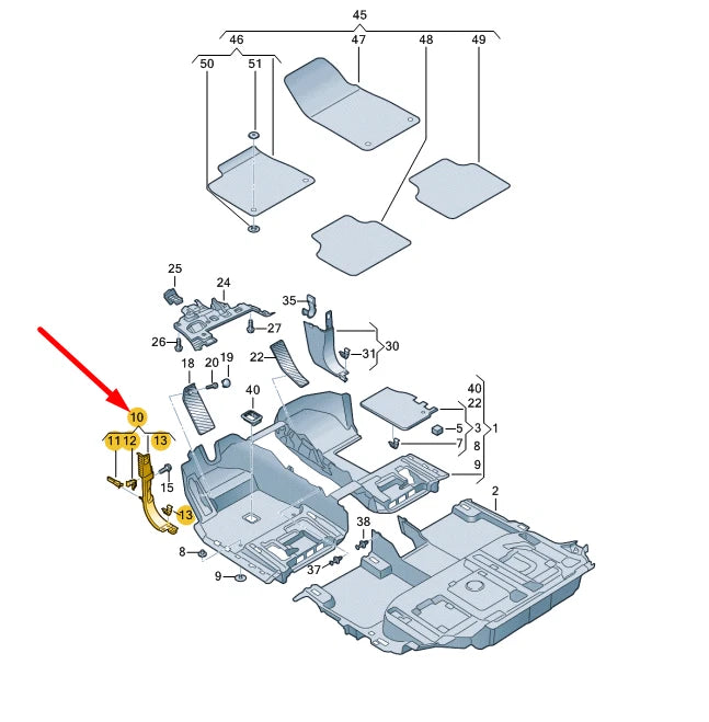 NEW VW TOUAREG CR MK3 LEFT A PILLAR LOWER TRIM LHD 7618634834PK ORIGINAL