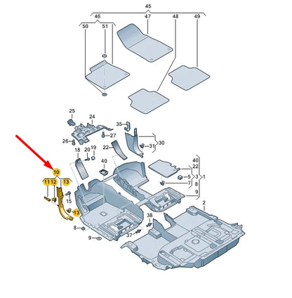 NEW VW TOUAREG CR MK3 LEFT A PILLAR LOWER TRIM LHD 7618634834PK ORIGINAL