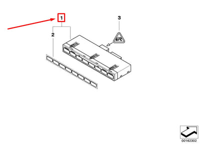 NEW BMW 6 E63 REPLACEMENT CENTER CONSOLE SWITCH 61319169125 9169125 ORIGINAL