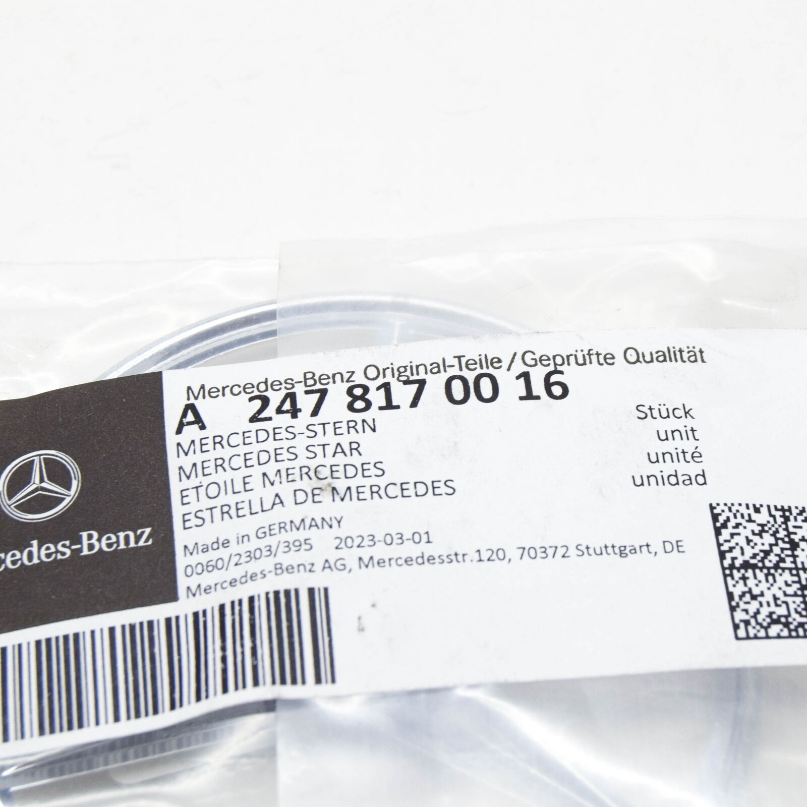NEW MERCEDES-BENZ GLB X247 REAR MERCEDES STAR BADGE EMBLEM A2478170016 ORIGINAL
