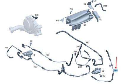 new mercedes-benz glc c253 vacuum line a6510700200 original