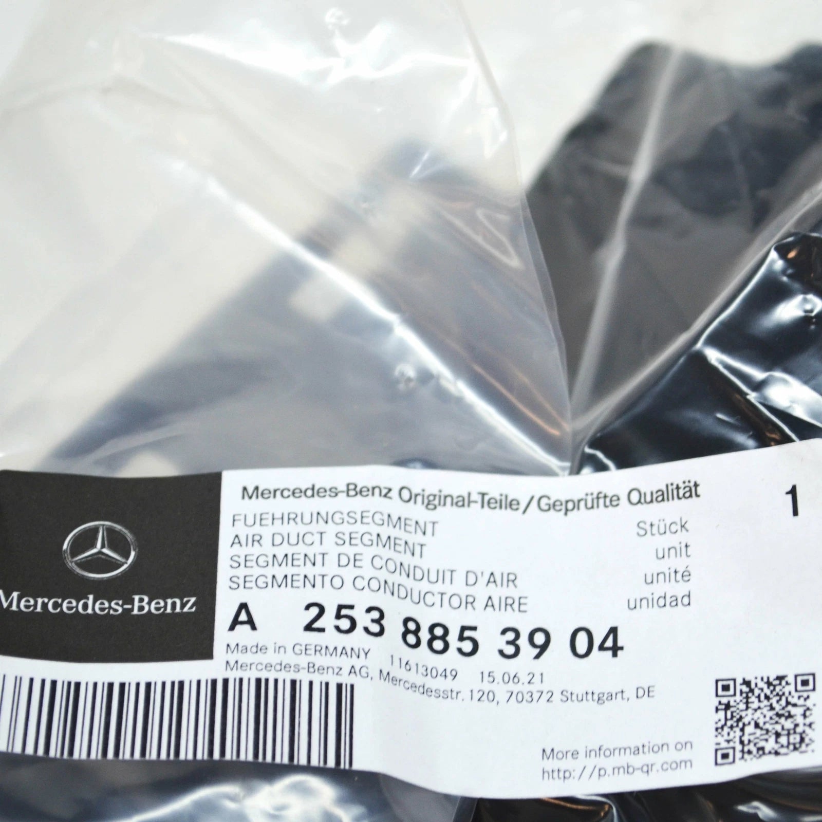 NEW MB GLC COUPE C253 AMG FRONT LEFT RADIATOR AIR DUCT A2538853904 ORIGINAL