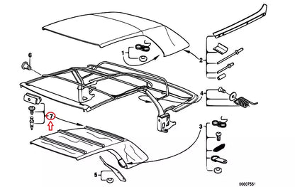 NEW BMW 3 E36 ROOF INTERNAL HEAD LINING FIXING REPAIR KIT 54318227354 ORIGINAL