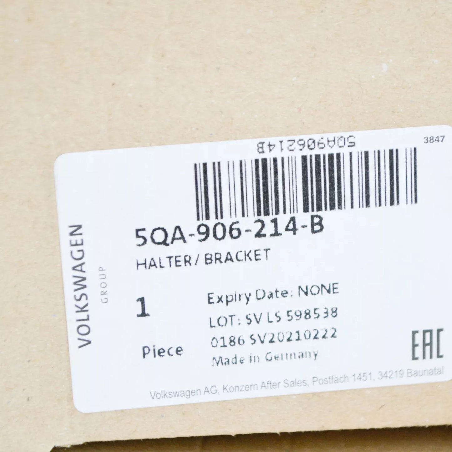 NEW VOLKSWAGEN TIGUAN AD ENGINE ECU MOUNT BRACKET 5QA906214B