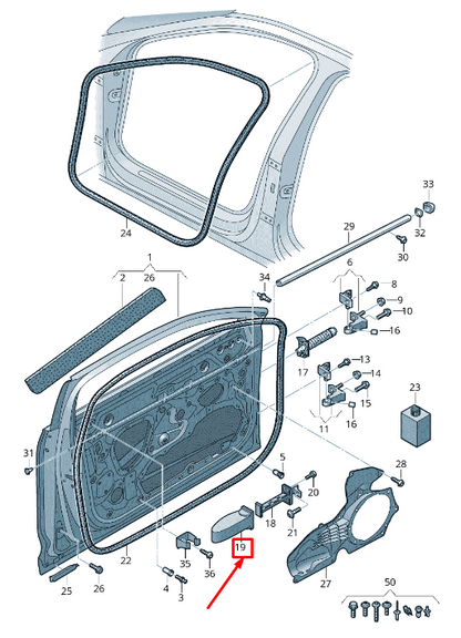 new audi a6 4a c8 front door check cover 4k0837267 original