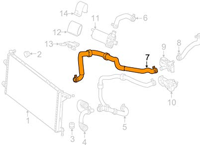 new mercedes benz gl x166 water coolant pipe hose a1665003975 original