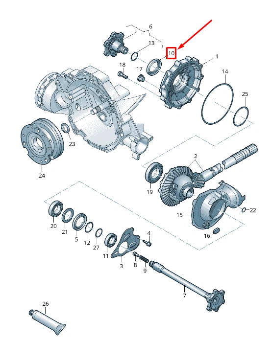 NEW AUDI A4 AVANT B8 FRONT RIGHT AXLE FLANGE SEAL 0B4409400D ORIGINAL