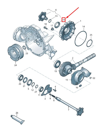 NEW AUDI A4 AVANT B8 FRONT RIGHT AXLE FLANGE SEAL 0B4409400D ORIGINAL