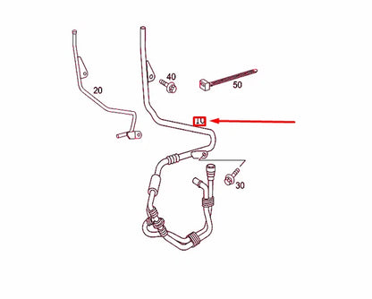 NEW MERCEDES-BENZ C W203 BRAKE VACUUM LINE LHD A2034303629 ORIGINAL