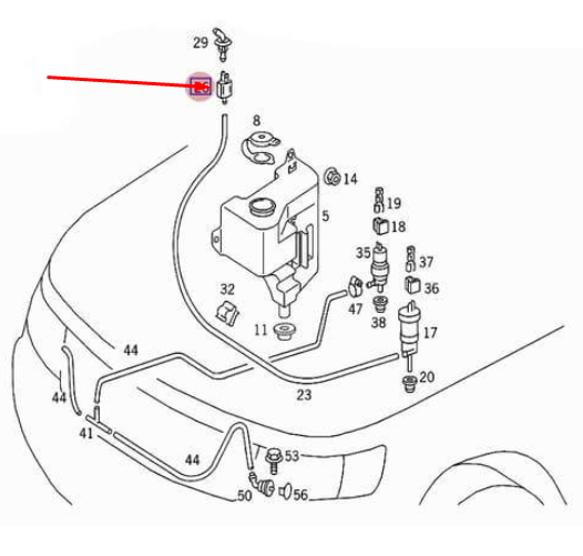 NEW MERCEDES-BENZ SL R129 WINDSHIELD WASHER VALVE A0008600862 ORIGINAL