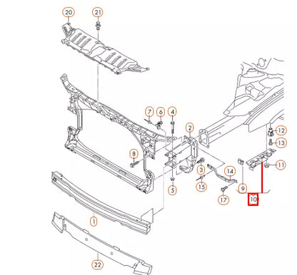 NEW AUDI A6 C7 FRONT RIGHT BUMPER BRACKET 4G0807284 ORIGINAL