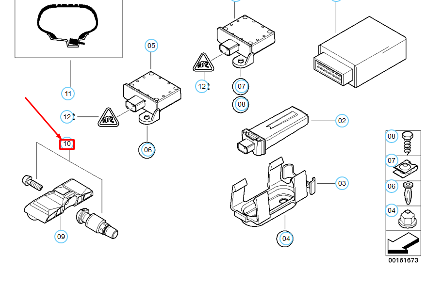 new bmw 1 coupe e82 screw-in valve rdc 36146792827 6792827 original