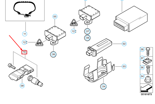 new bmw 1 coupe e82 screw-in valve rdc 36146792827 6792827 original
