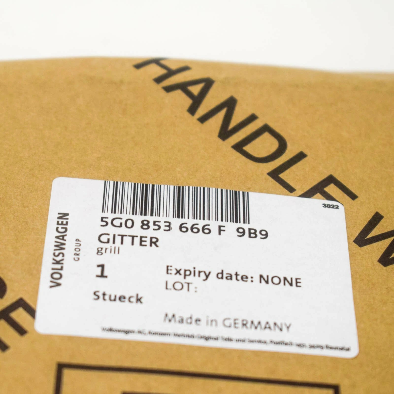 NEW VW GOLF MK7 FRONT BUMPER RIGHT SIDE GRILLE 5G0853666F9B9 ORIGINAL