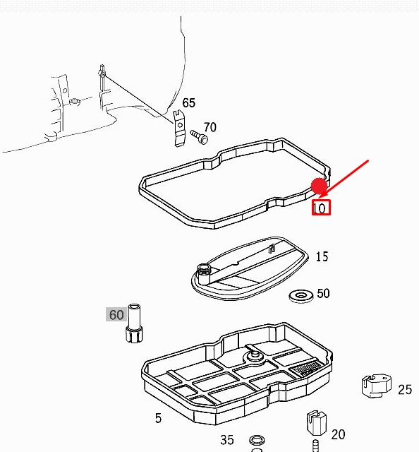 NEW MB C-CLASS W202 AUTOMATIC TRANSMISSION PAN GASKET A1402710080 ORIGINAL