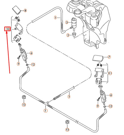 NEW AUDI A8 D3 RIGHT HEADLIGHT WASHER NOZZLE LEVER REPAIR SET 4E0998136A