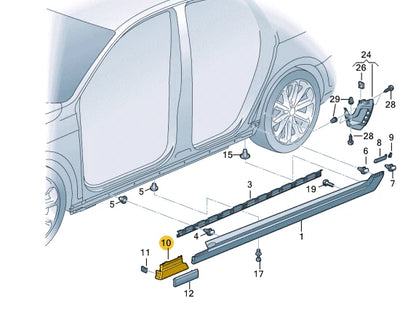 NEW VOLKSWAGEN PASSAT ALLTRACK B8 FRONT RIGHT FENDER TRIM 3G0853992AGRU