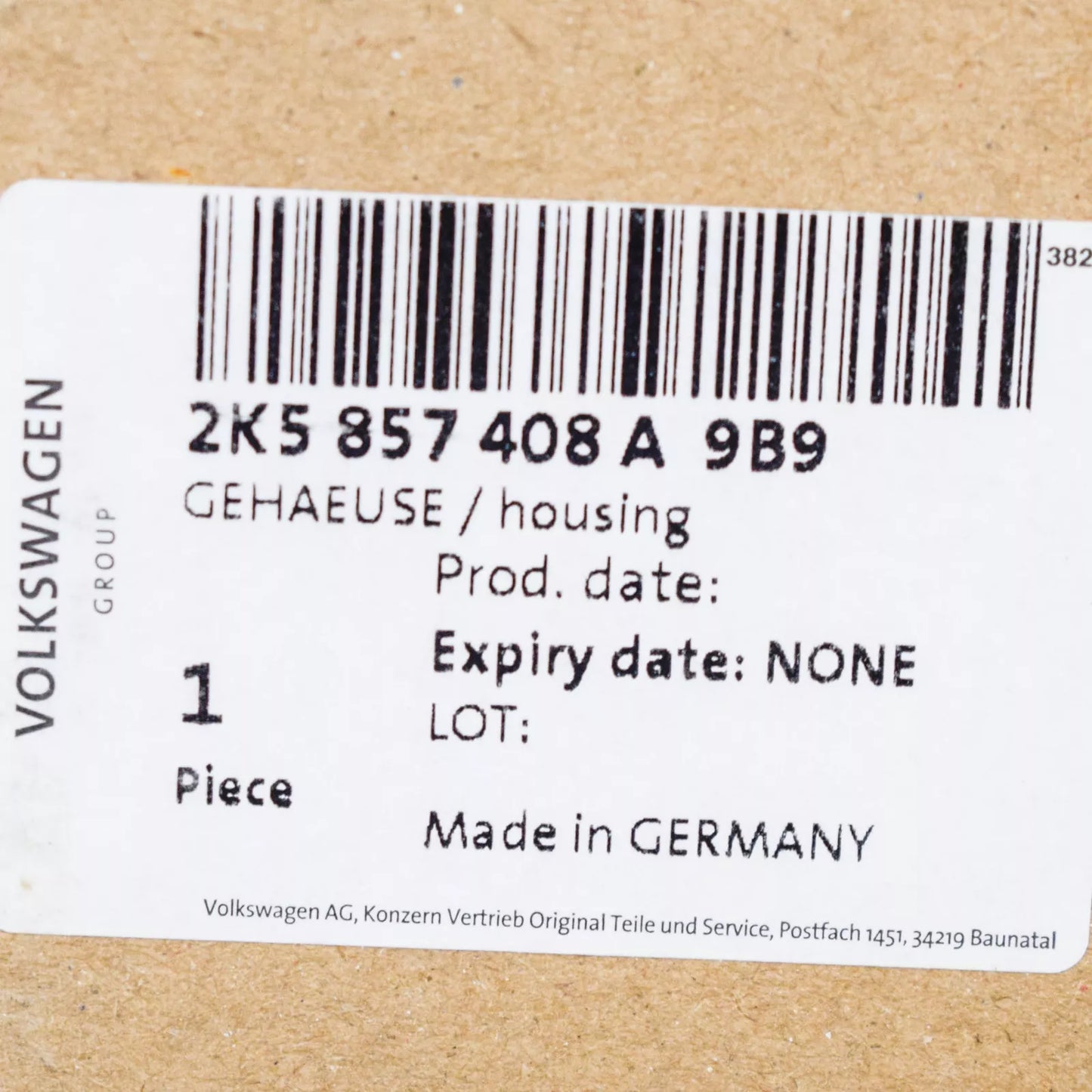 NEW VOLKSWAGEN CADDY MK4 FRONT RIGHT DOOR MIRROR FRAME 2K5857408A9B9 LHD