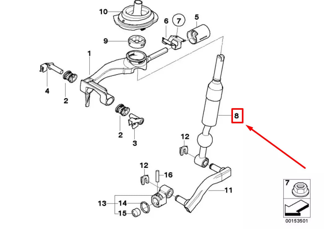 NEW BMW 3 CABRIO E93 SHIFT LEVER 7555911 25117555911 ORIGINAL