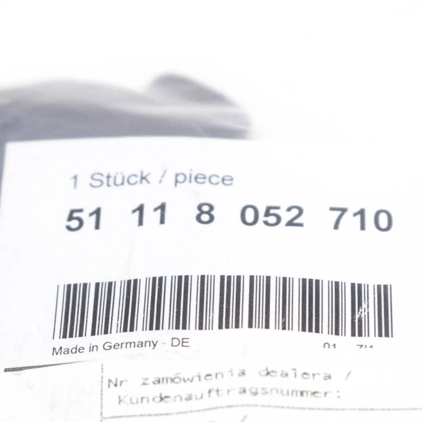 NEW BMW 6 F06 FRONT BUMPER TOW HOOK EYE COVER M SPORT 51118052710 2016 ORIGINAL