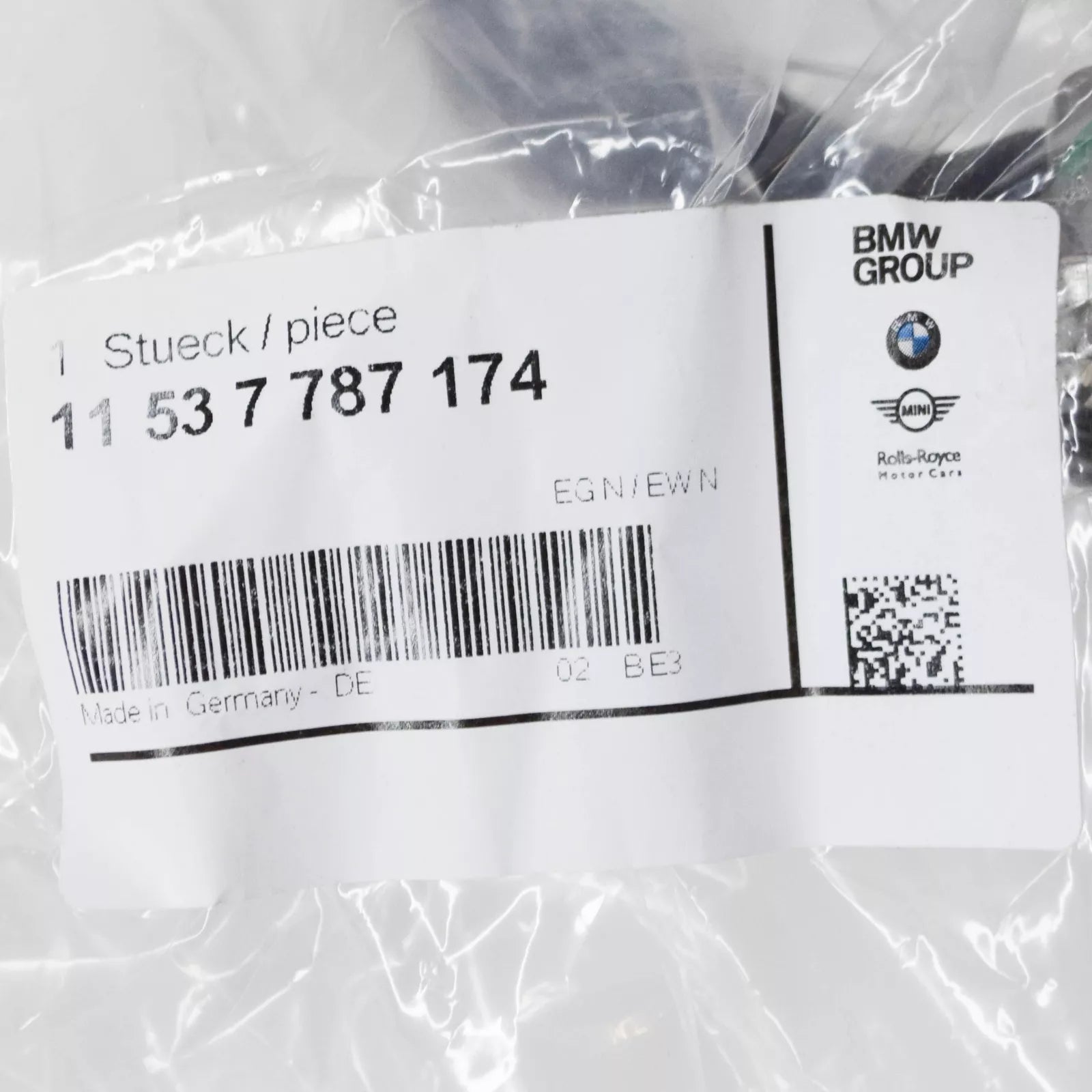 NEW BMW 3 E46 COOLING SYSTEM WATER HOSE 11537787174 7787174 ORIGINAL