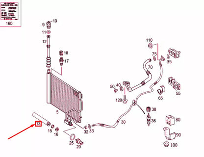 NEW MERCEDES-BENZ C W203 A/C REFRIGERANT DRIER A2118350047 ORIGINAL