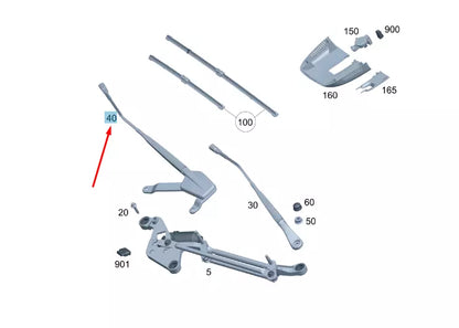 NEW MERCEDES-BENZ VITO W447 FRONT RIGHT WIPER ARM LHD A4478200100 ORIGINAL