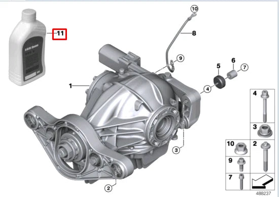 NEW BMW 2 COUPE M F87 FINAL-DRIVE GEAR OIL 1L 83222365988 ORIGINAL