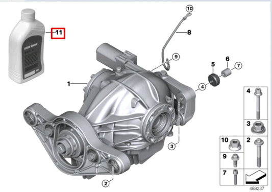NEW BMW 2 COUPE M F87 FINAL-DRIVE GEAR OIL 1L 83222365988 ORIGINAL