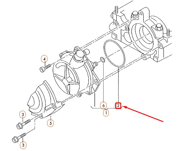 NEW AUDI A4 B7 VACUUM PUMP SEAL 06D145117